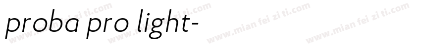 proba pro light字体转换